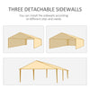 6x3m Garden Gazebo Party Tent Marquee Canopy Outdoor Event Shelter Waterproof