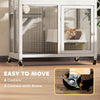 Wooden Cat House, Catio Cat Outdoor Enclosure with Platforms, White
