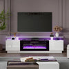 70'' TV Stand 36'' Electric Fireplace Storage Cabinet Media Flame Entertainment