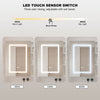 LED Bathroom Mirror Cabinet With Demister Wall Mounted Illuminate Touch Sensor
