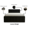 Luxury Plush Velvet Ottoman Bed Frame with Gas Lift Storage, Double & King Sizes
