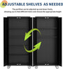Metal Storage Home Garage Tool Cabinet with Wheel Pegboard 4 Adjustable Shelves