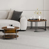 Set of 2 Nesting Coffee Tables Round Stacking Sofa Side Tables for Living Room