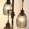 Industrial 3-Light Floor Lamp Dimmable Standing Lamp for Living Room