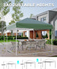 10X10FT Pop Up Canopy Beach Tent Sun Shade with 3 Adjustable Height Sandbags