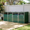 Large 4 Sheds Steel Outdoor Garden Wheelie Bin Store Storage for 4 Wheelie Bins