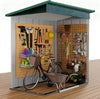 6 x 4 FT Garden Shed Storage Shed Waterproof with Foundation Kit & Vents, Green