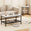 Small Round End Table & Rectangular Coffee Table Set