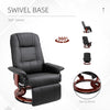 Ergonomic Recliner Sofa Chair PU Leather Armchair Lounger with Footrest, Grey