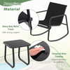 2 Rocking Chairs & Side Table with Breathable Seat