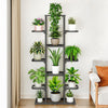 Black 7-Tier Metal Plant Stand,Corner Flower Shelf for Plants,Plant Display Rack