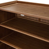 Shoe Cabinet Storage Organizer 4 Rattan Door Cupboard Footwear Stand Wooden Unit