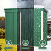 5x3ft Lockable Metal Garden Shed Steel Outdoor Storage Weatherproof Green