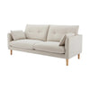 DUSK Shoreditch 3 Seater Pocket Sprung Sofa Natural Beige & Wooden Legs