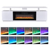 179cm TV Stand Cabinet High Gloss Electric Fireplace Unit With LED 12 Colour
