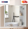 Bathroom Mirror Cabinet 3 Door Shelf Storage Wall Mounted Cupboard White Wood