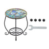 Small Garden Mosaic Butterfly Drinks Side Table Bistro Dining Outdoor Patio Home