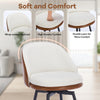26in Bar Stools Set of 2 Swivel Counter Height Chairs w/ Metal Legs & Footrest