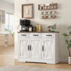Sideboard Kitchen Cabinet with 3 Drawers and 3 Doors Wooden Storage Cupboard Lxg