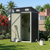 4ft x 3ft Outdoor Storage Shed Steel Garden Sheds Small Tool House with Door