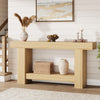 63" x 11.8" x 31.5" Entryway Console Table,2 Tier Sofa Table with Open Storage