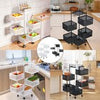 6 Tier Kitchen Rotating Storage Trolley Cart Utility Vegetable Mobile Shelf Rack