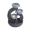 Solar Garden Rock Water Feature Outdoor Fountain with LED Lights Garden Decor