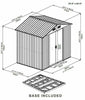 Metal Garden Shed 6 X 4, 8 X 4, 8 X 6, 10 X 8 Garden Storage WITH FREE BASE New