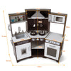 Kids Corner Wooden Playset Pretend Toddler Kitchens Cooking Toy Light