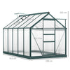 Polycarbonate Walk-In Garden Greenhouse Aluminum Frame w/ Slide Door 6 x 10ft