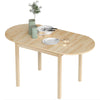 Foldable Dining Table, Solid Wood Drop Leaf Table, Natural