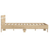 Bed Frame with LED Sonoma 137 x 190 cm Engineered Wood