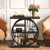 End Table for Living Room, 5-Tier Industrial Narrow Side Table with Metal Frame