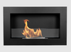 Bio fireplace 650x400 Slim Black with glass