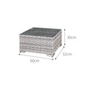 Oseasons Acorn Deluxe Rattan 10 Seat Rising Firepit Garden Sofa Set Grey