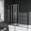 Shower Screen Over Bath Door Glass Enclosure Framed Fold Panel 800 mmx 1400 mm
