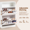 2 Drawer Shoe Rack Shoes Storage Cabinet Wooden Cupboard Organiser Holder Stand