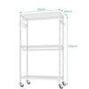 Heavy Duty Metal Double Rail Clothes Garment Hanging Rack Shelf Display Stand UK