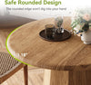 Small Round Dining Table for 2-4 People, 80cm Kitchen Table with Octagonal Base