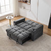 2 Seater Pull Out Sofa Bed Loveseat Recliner with Hidden Table, Cup Holders, USB