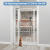 Tall Metal Pet Gate Extra Wide Cat Dog Safety Barrier with Extensions
