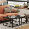 Set of 2 Nesting Tables Coffee Side End Stackable Nightstand Display Storage