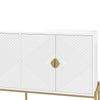Storage Cabinet 158cm Sideboard for Living Room, Dining Room, Entryway, White