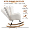 Nursing Rocking Chair with High Backrest and Footstool Rocking Chair for Nursery