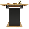 Dining Table 110-140×80cm, Extendable Kitchen Table with Storage for 4-6 People
