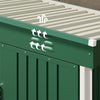 5x3ft Lockable Metal Garden Shed Steel Outdoor Storage Weatherproof Green