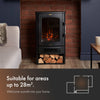 Electric Stove Heater 2000W Indoor Fireplace Log/Wood Burner LED Flame