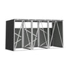 LARGE Triple Wheelie Bin Storage Metal Store Cover Garden Rubbish Dustbin 3 Shed