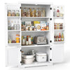 Kitchen Modern Floor Storage Cabinet Pantry Cabinet with 4 Doors