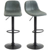 Bar Stools Set of 2, Modern Swivel Barstools for Dining Room, Green
